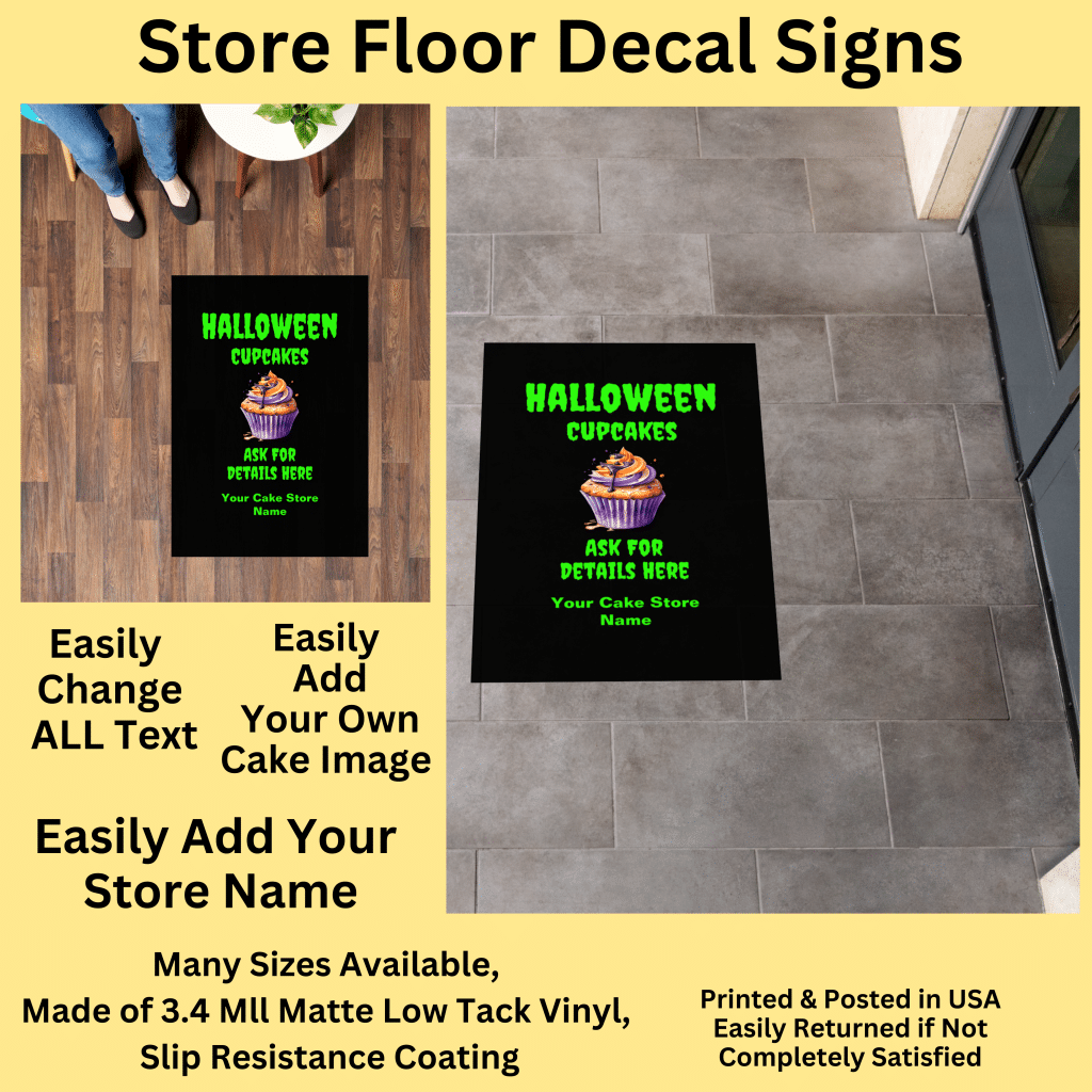 Halloween Cake Store Floor Decal