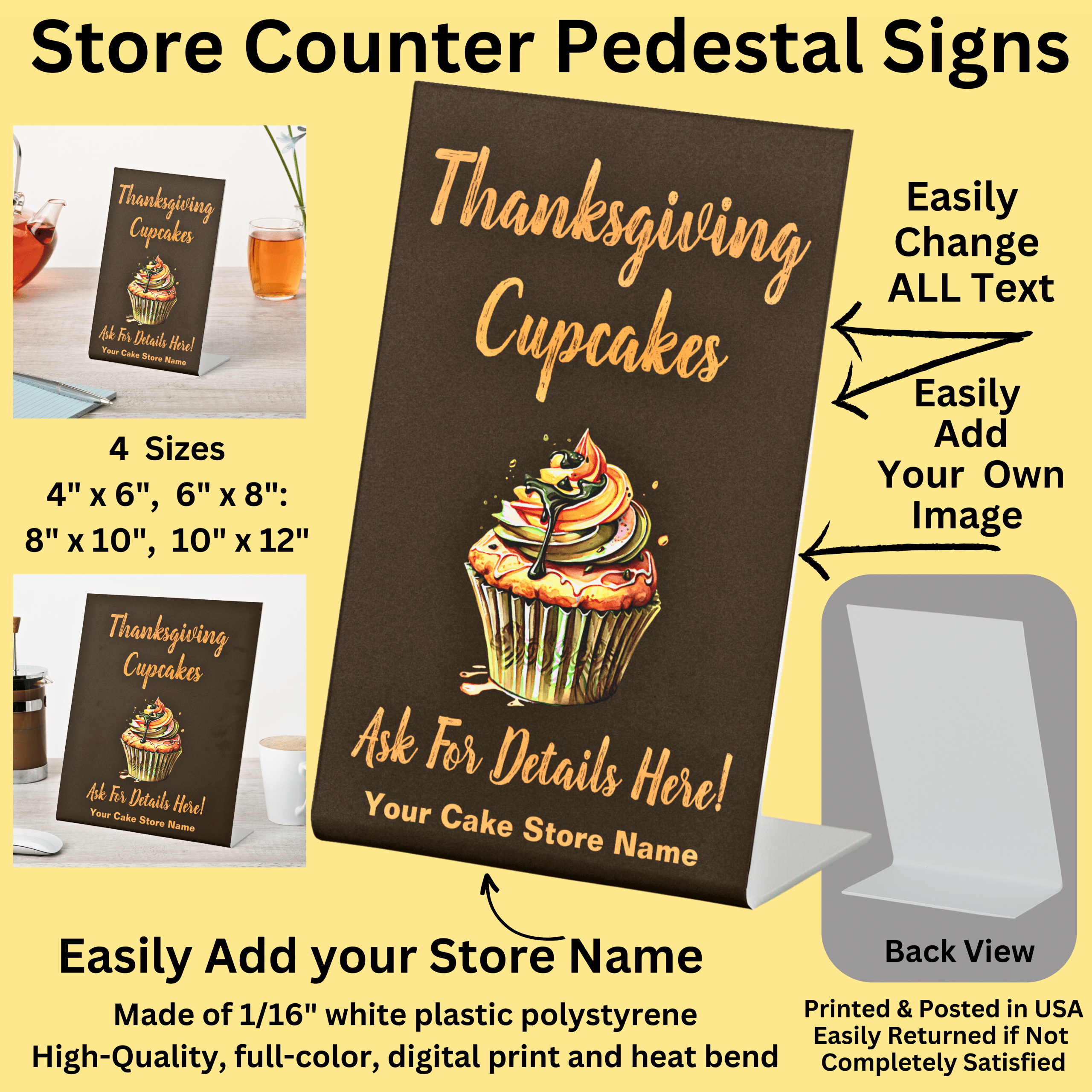 Thanksgiving Cake Pedestal Sign